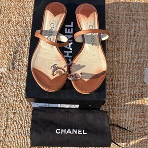CHANEL Women's Tan Sandals